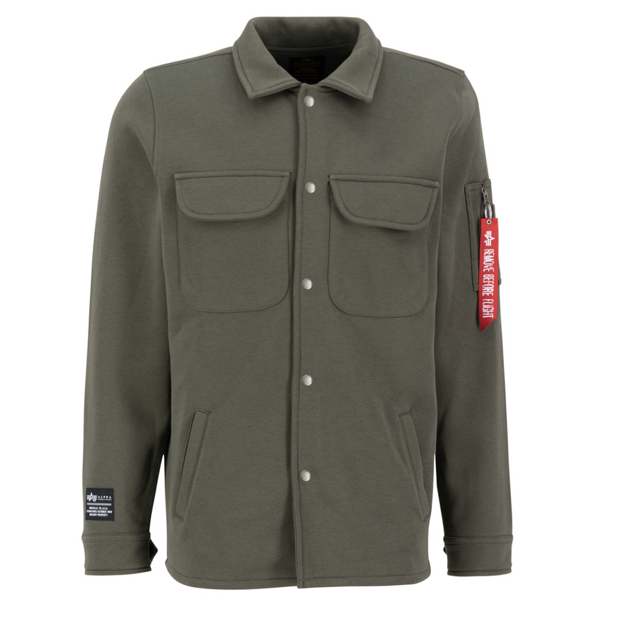 Sweat Overshirt - dark olive