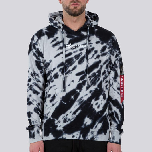 Tie Dye Hoody - black