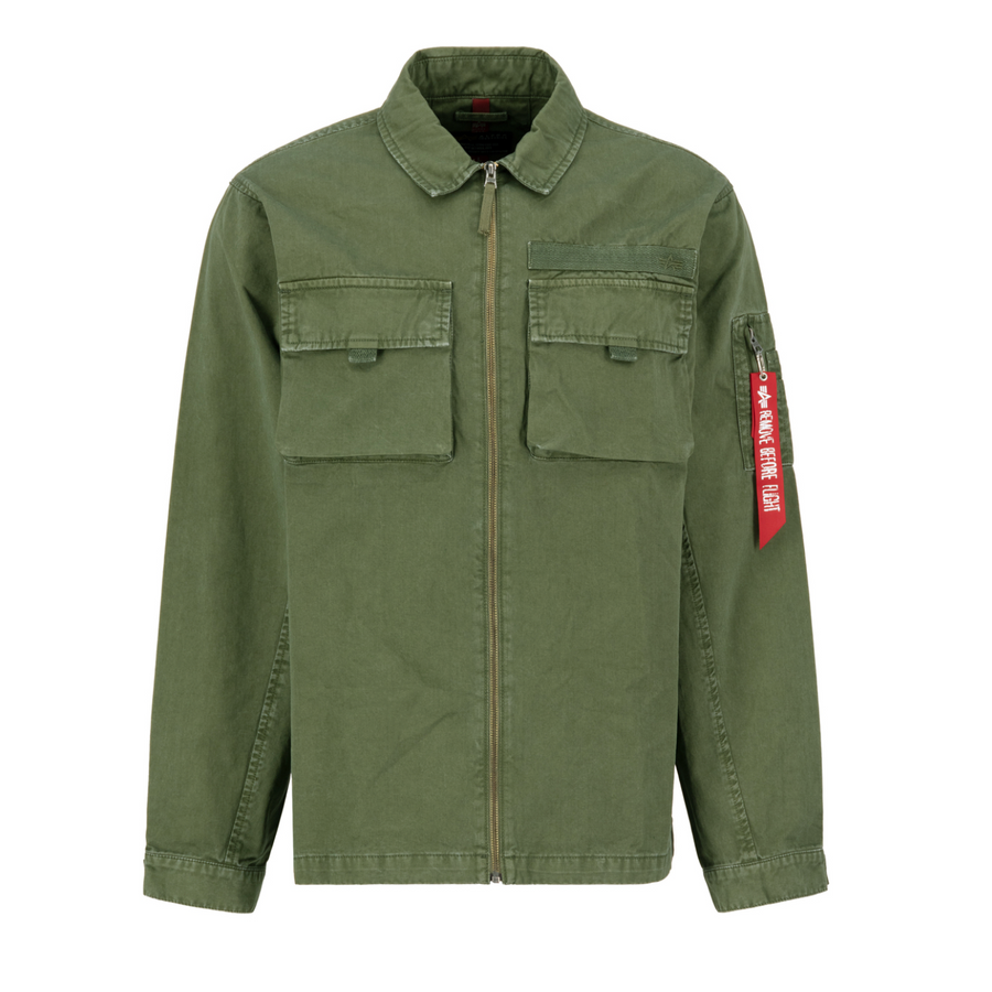 Twill Overshirt - dark olive
