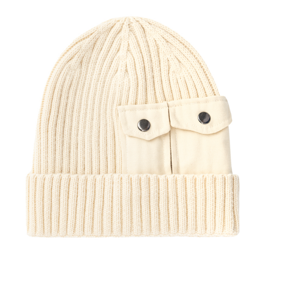 Utility Beanie - jet stream white