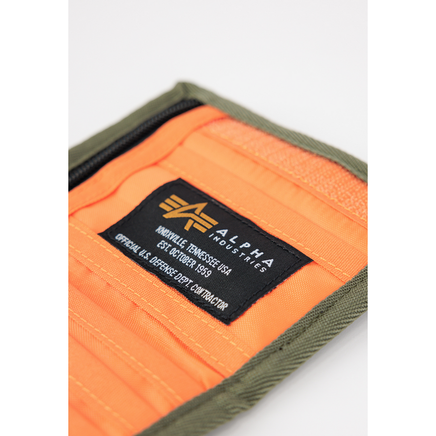 Utility Wallet - sage/orange