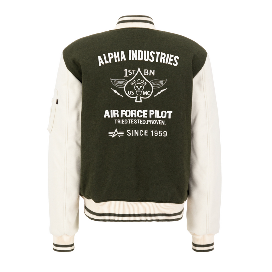 Varsity Air Force Jacket - dark olive