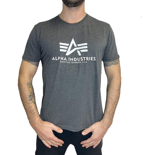 Basic T - charcoalheather/white