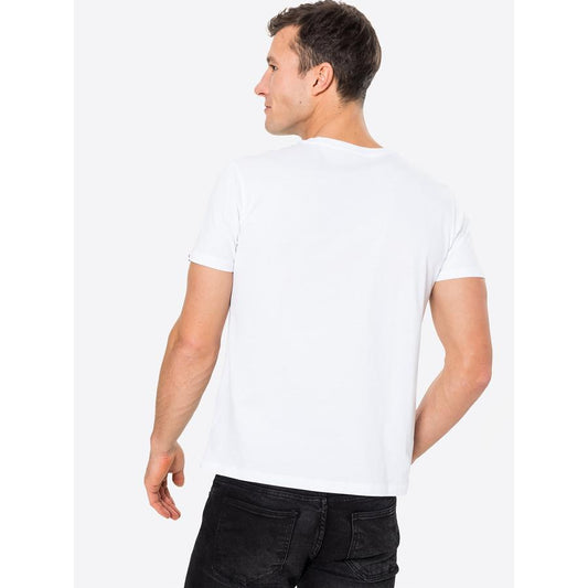 Basic T Foil Print - white/yellow gold