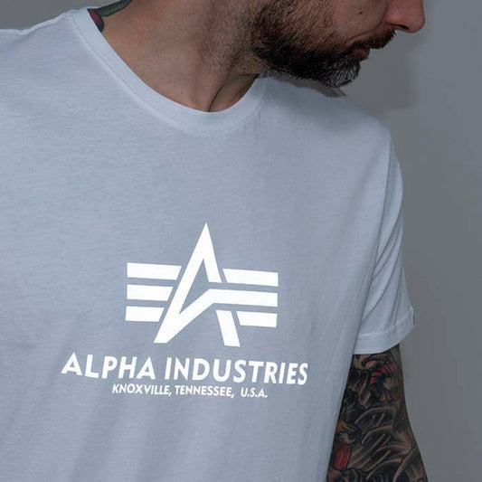 Basic T Reflective Print - white