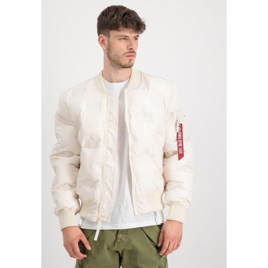 MA-1 EMB Logo Puffer - jet stream white