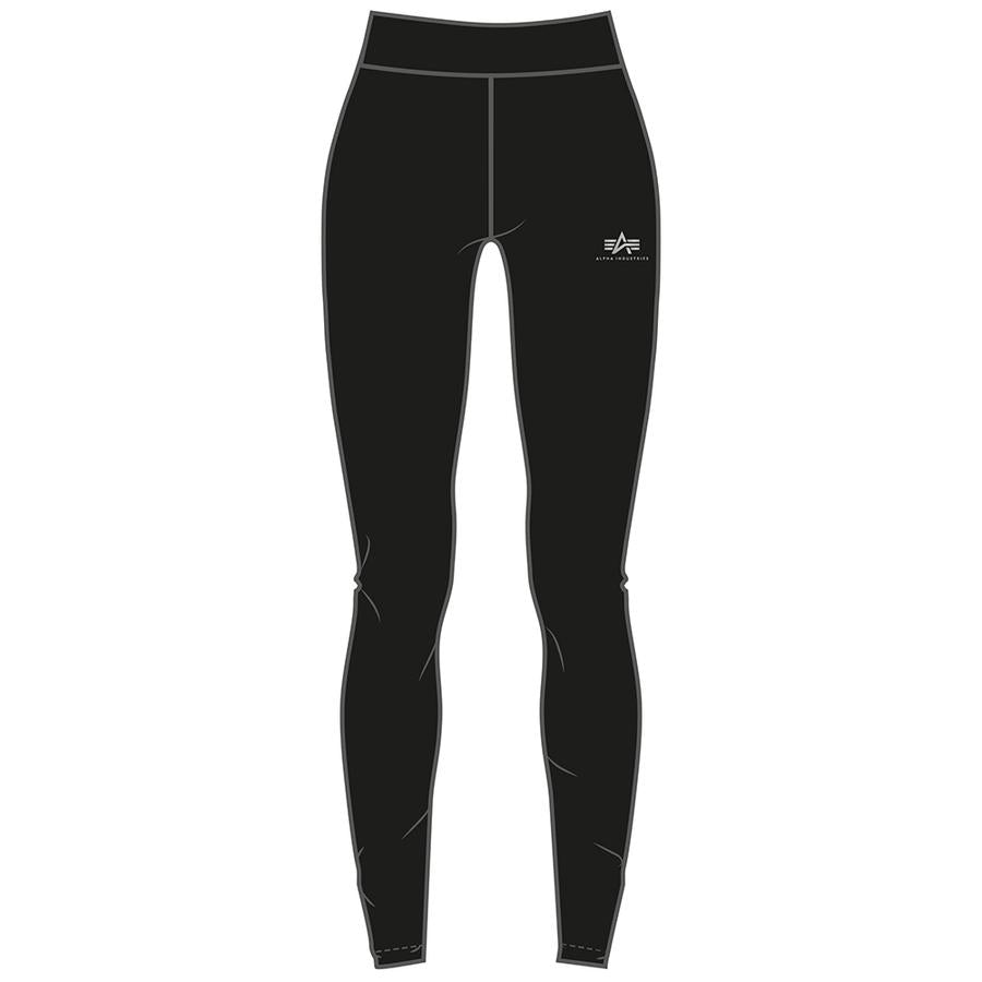 Basic Leggings SL Foil Print Woman - black/metalsilver