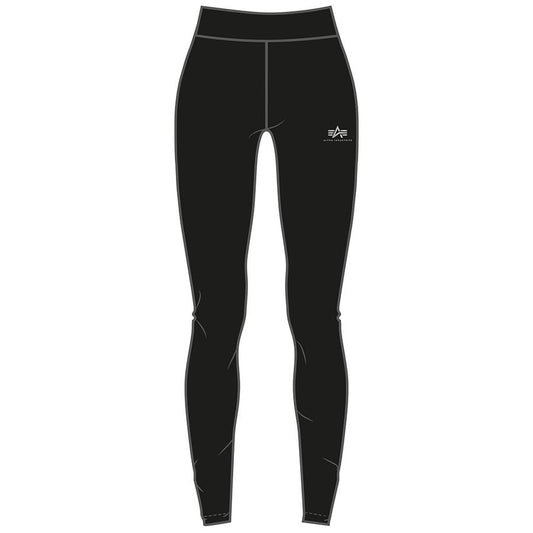 Basic Leggings SL Foil Print Woman - black/metalsilver