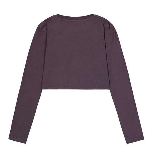 Basic Cropped LS - plum