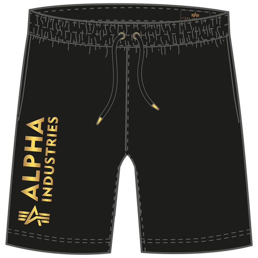 Basic Short AI Foil Print - black/yellow gold