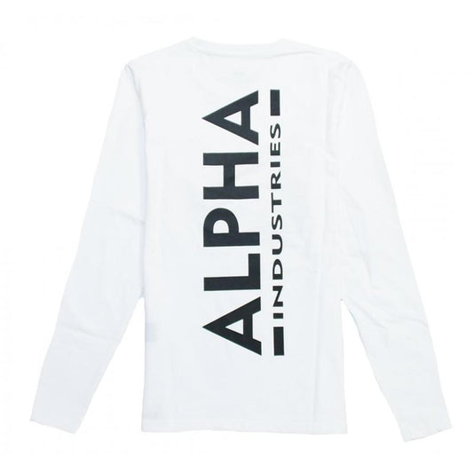 Back Print Heavy LS - white