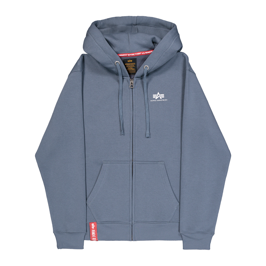 Basic Zip Hoodie SL - denim blue