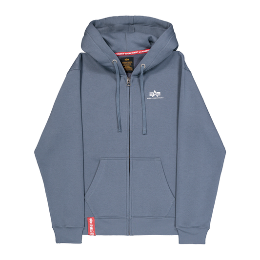 Basic Zip Hoodie SL - denim blue