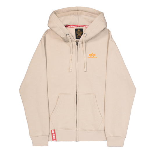 Basic Zip Hoodie SL - organic beige