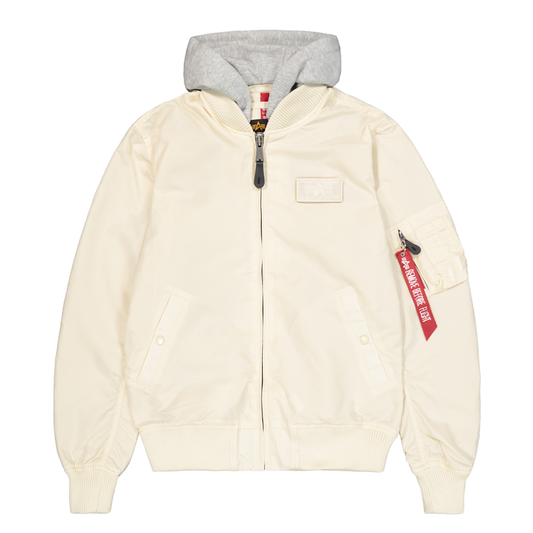MA-1 TT Hood Bomber Jacket - vintage-white