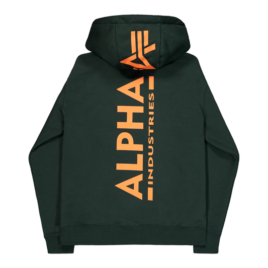 Back Print Zip Hoodie - dark petrol