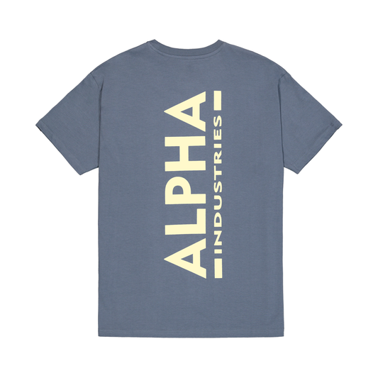 Backprint T - denim blue