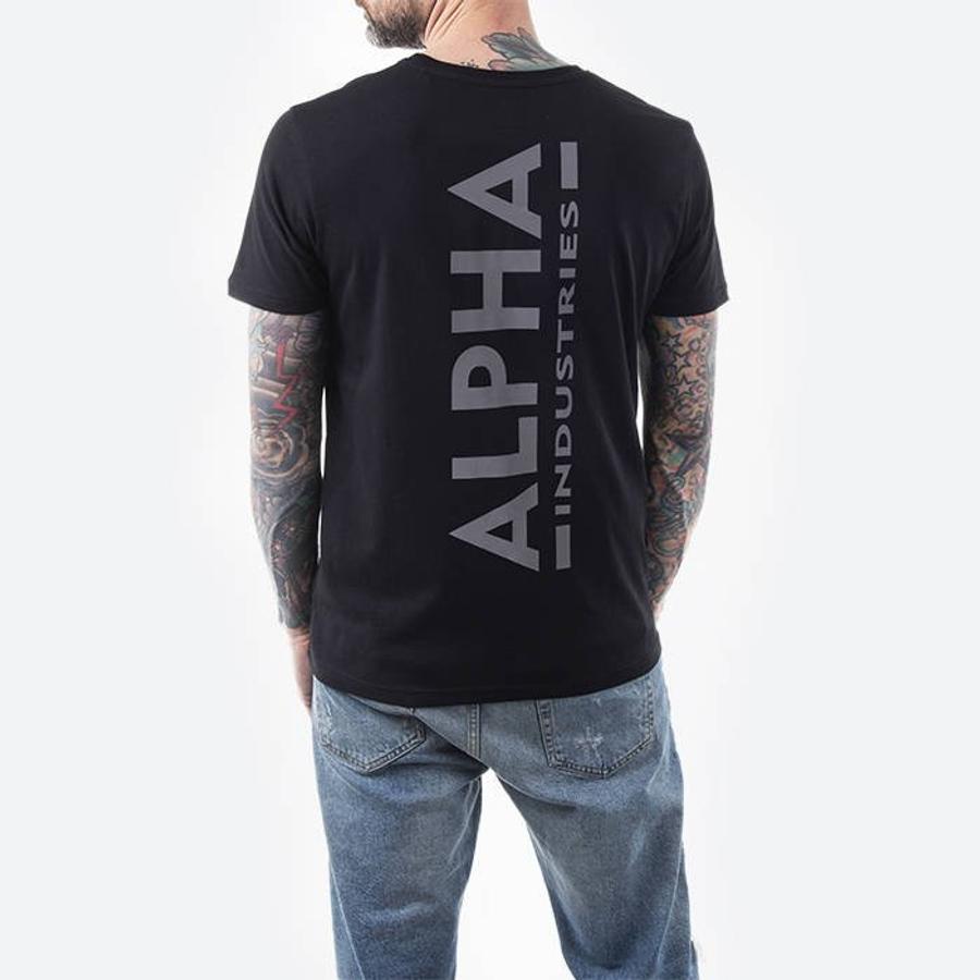 Backprint T Reflective Print - black/reflective