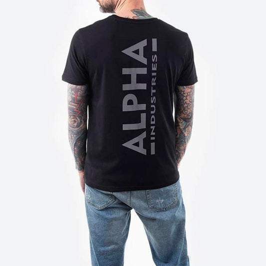 Backprint T Reflective Print - black/reflective