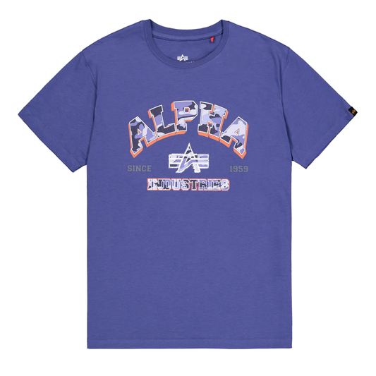 College Camo T-Shirt - night purple