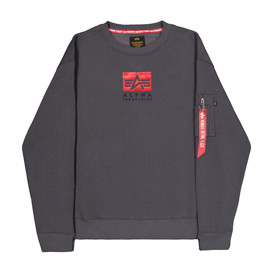 Satin Logo Sweater - vintage grey