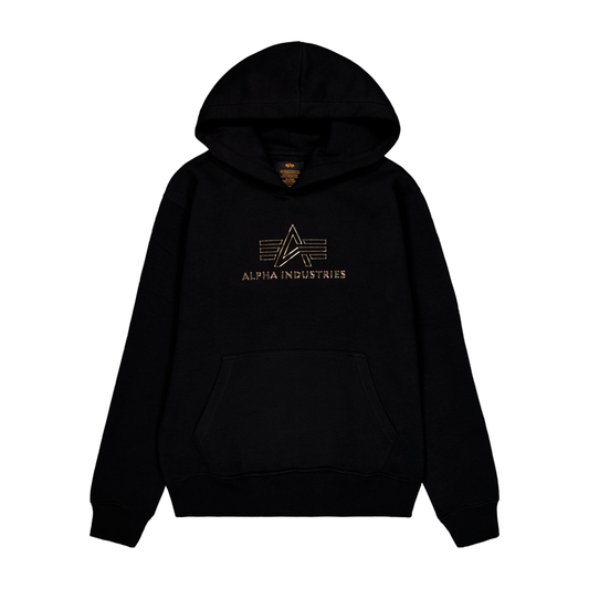 Basic Big Logo TPU Hoodie - black/shiny gold