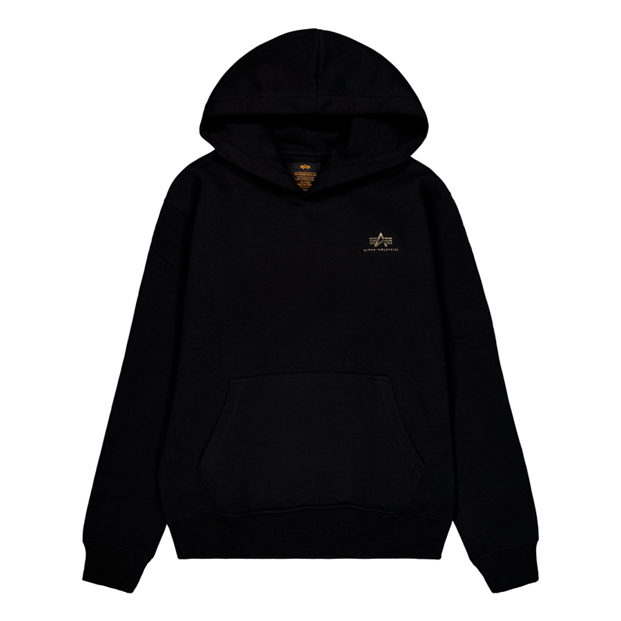 Basic Small Logo TPU Hoodie - black/shiny gold