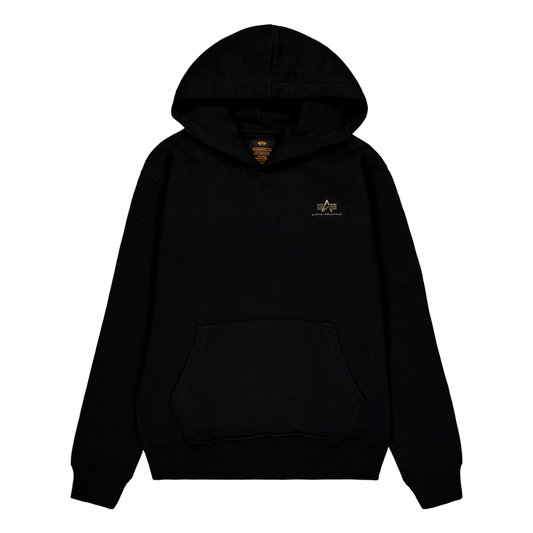 Basic Small Logo TPU Hoodie - black/shiny gold