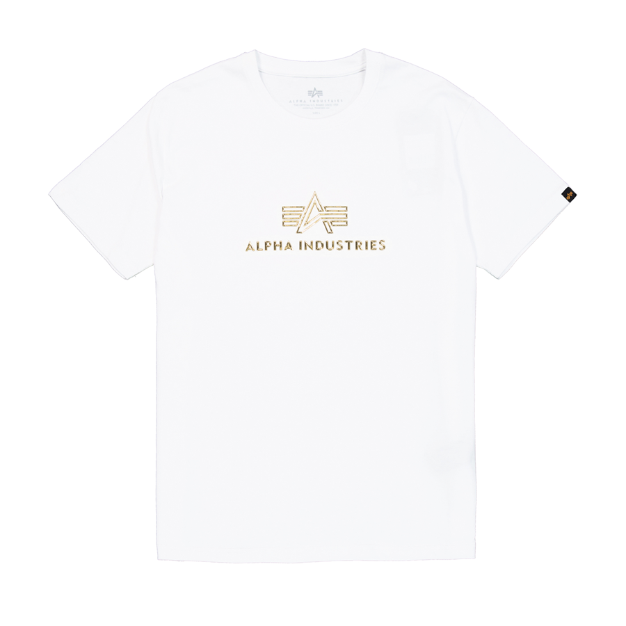 Basic Mid Logo TPU T-Shirt - white/gold