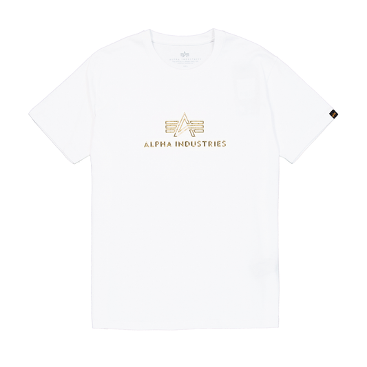 Basic Mid Logo TPU T-Shirt - white/gold