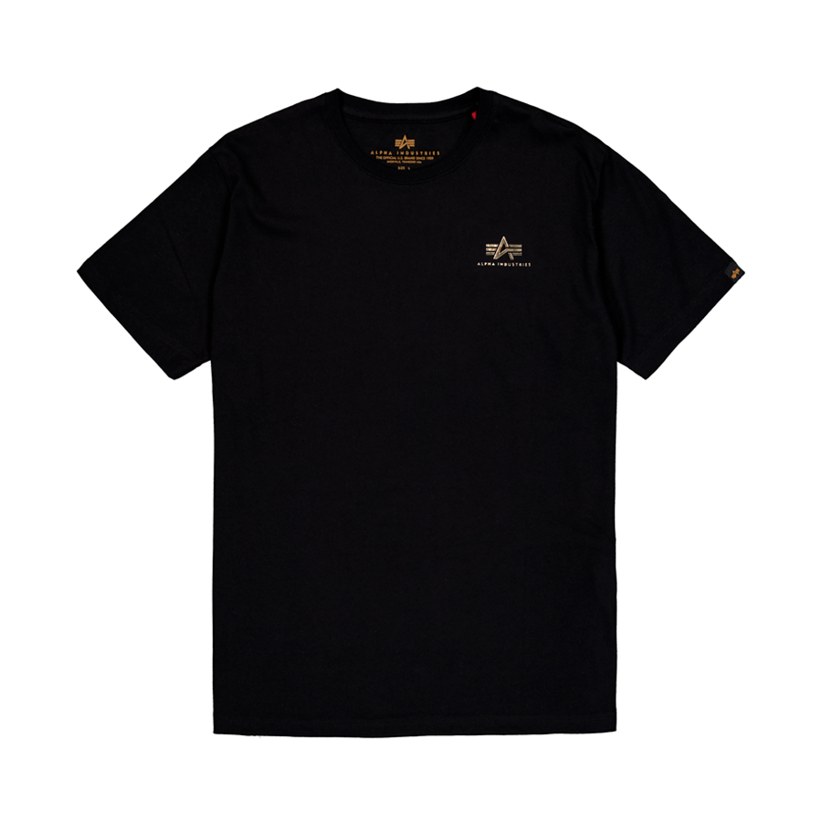 Basic Small Logo TPU T-Shirt - black/shiny gold