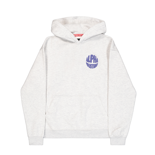 Logo Back Print Hoodie Women - pastel grey melange