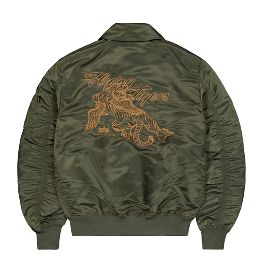Flying Tigers CWU Bomber Jacket - dark olive
