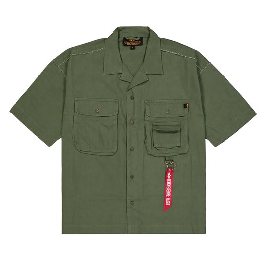Aloha Safari Shirt - dark olive