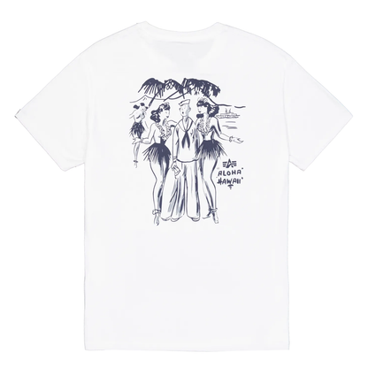 Aloha Back Print T-Shirt - white