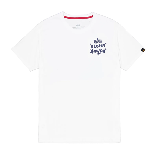 Aloha Back Print T-Shirt - white