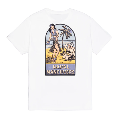Naval Back Print T-Shirt - white