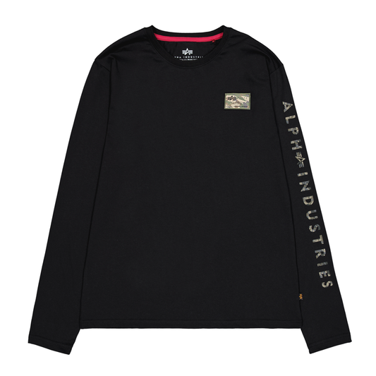 Camo Sleeve Longsleeve - black