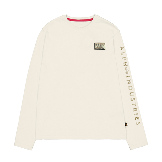 Camo Sleeve Longsleeve - vintage white