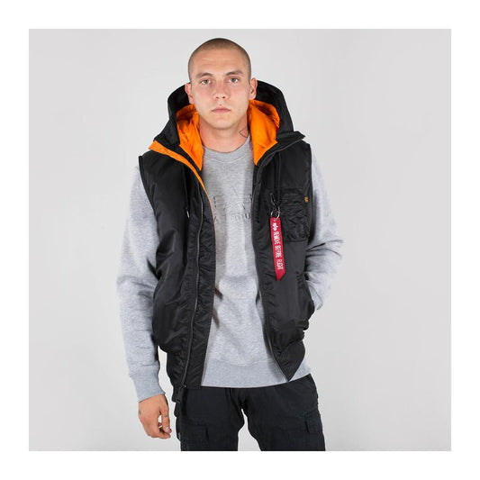 Hooded MA-1 Vest - black