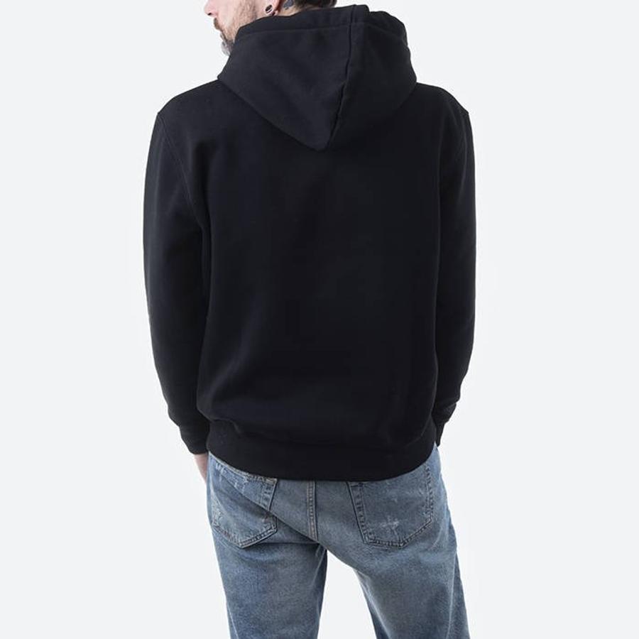 Basic Hoody Rainbow Reflective Print - black