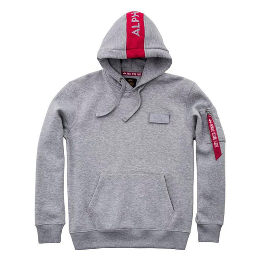 Red Stripe Hoody - greyheather
