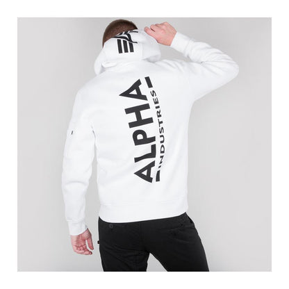 Back Print Hoody - white