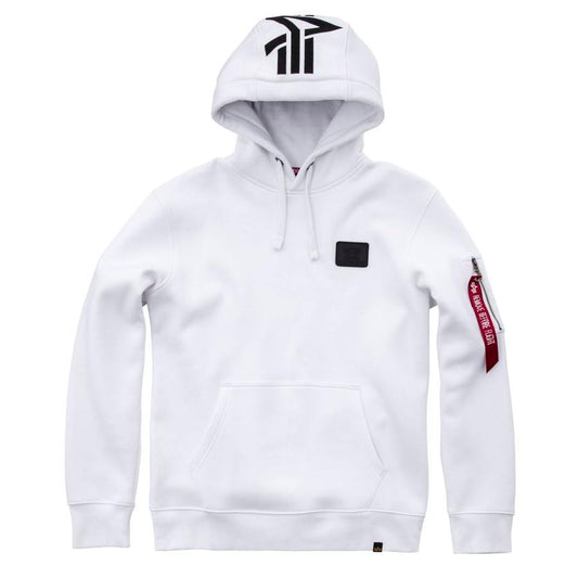Back Print Hoody - white