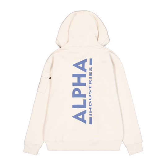 Back Print Hoodie - vintage white