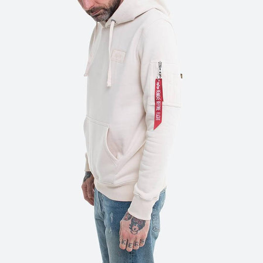 Back Print Hoody - jet stream white/white