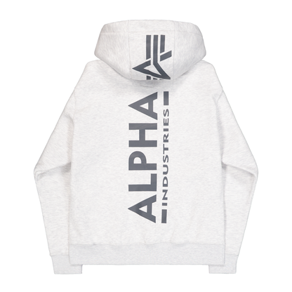 Back Print Hoodie - pastel grey melange