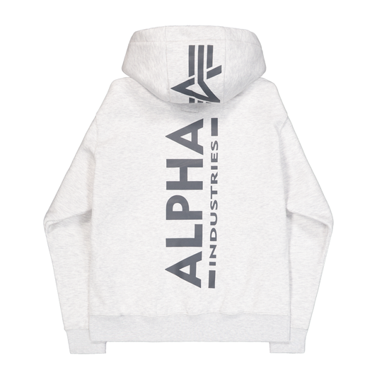 Back Print Hoodie - pastel grey melange