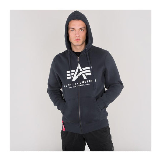 Basic Zip Hoody - navy