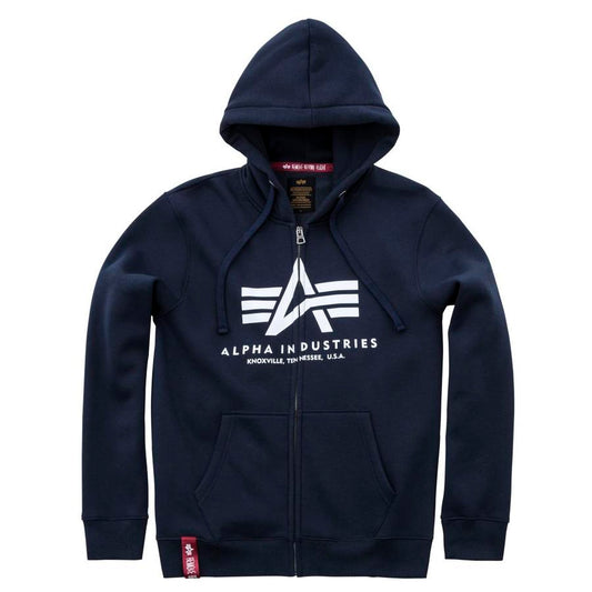 Basic Zip Hoody - navy